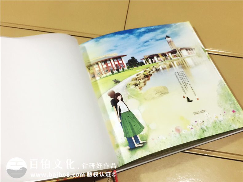 畢業(yè)同學(xué)錄設(shè)計(jì)制作(以手繪或?qū)嵟牡膶W(xué)校圖片為背景),可手寫填信息