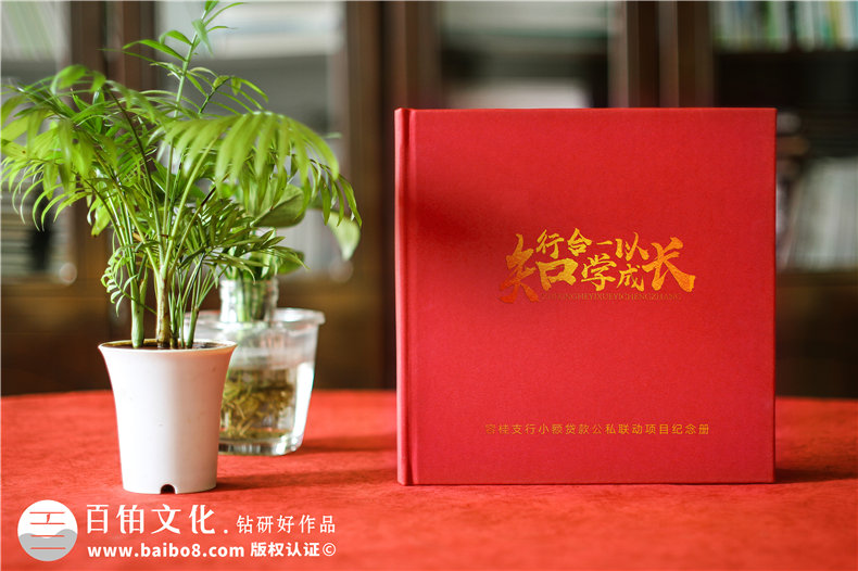 銀行公私聯(lián)動項目紀念冊案例模板-支行活動總結匯報畫冊怎么做?